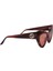 GG0895S 004 54-15 Kahverengi Cat Eye Çerçeveli Turuncu Mat Camlı Kadın Güneş Gözlüğü 3