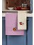 6'lı Nakışlı Kurulama Peçetesi Seti 40X60 cm Pembe-Lila %100 Pamuk Yumuşak ve Emici 3