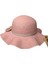 Spteks Kitti 2-6 Yaş Kız Çocuk Orta Pembe Renk Fiyonk ve Düz Desen Hasır Yazlık Şapka 3