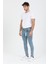 Erkek Slim Fit Likralı Esnek Kot Pantolon Denim Jeans 1