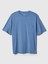 Erkek Mavi Cepli Everyday Soft Oversize T-Shirt 2