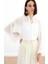Nakışlı Şifon Gömlek - Krem 5