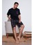 Kareli Regular Fit Pamuklu Bisiklet Yaka Kısa Kollu Şortlu Pijama Takımı Erkek Pijama Takımı 6572020 2