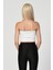 Askılı Crop Top - Beyaz Beyaz - M 4