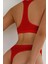 Kadın Kırmızı Desteksiz Seamless Tangalı Iç Çamaşır Takımı 2