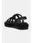 Yeni Sezon Bodrum Mıd Platform Kadın Halat Sandalet BOD.0020.M.P-SIYAH 1