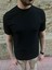 Siyah Basic %100 Pamuklu Erkek Tshirt 2