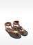 Metalik Detaylı %100 Deri Sandalet 3