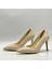 Nadia %100 Gerçek Deri Bej Stiletto – 9 cm Topuk 4