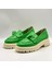 Green Yeşil Kadın Loafer – Ametist Exclusive Gerçek Deri Ayakkabı 4
