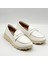 Carle Beyaz Hakiki Deri Loafer - 3 cm Termolight Taban 2