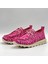 Monica Fuşya-Beyaz Desenli Süet Loafer – Hakiki Deri & 3 cm Termolight Taban 4