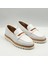 Malta Beyaz Gerçek Deri Kadın Loafer Ayakkabı 2