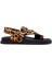 Kadın Leopar Parmak Arası Deri Sandalet 25SFD5513W2 1