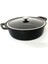 Trıana - 3631 - 2 Parça Biogranit Döküm, Ağır Üstün Kaliteli ve Şık Tasarımlı, 28 cm - 4,3 Litre, Karnıyarık, Pilav Tenceresi Siyah Gövde, Platin Detay 2