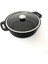 Trıana - 3631 - 2 Parça Biogranit Döküm, Ağır Üstün Kaliteli ve Şık Tasarımlı, 28 cm - 4,3 Litre, Karnıyarık, Pilav Tenceresi Siyah Gövde, Platin Detay 3