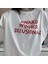 %100 Pamuk Bisiklet Yaka Boxy Fit Unisex Kısa Kollu T-Shirt 4