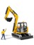 Cat Mini Ekskavatör ve Inşaat Işçisi 02466 3