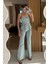 Straplez Volanlı Gabardin Takım 1