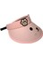 Spteks Kitti 6-12 Yaş Kız Çocuk Pembe Renk Ayıcık Figürlü Düz Desenli Hasır Yazlık Vizör Şapka 2