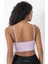 Önü Çapraz Detaylı Spor Crop Büstiyer 5800 Lila 4