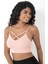 Önü Çapraz Detaylı Spor Crop Büstiyer 5800 Pudra 1