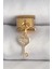 316L Çelik Gold Renk Sallantı Zirkon Taşlı Kalpli Anahtar Model Nomination Charm 1