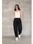 Osy Modal Yumuşak Dokulu Kumaş Şalvar Pantalon - Siyah 1