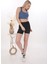 Önü Fermuarlı Sporcu Crop Büstiyer 5860 Indigo 3