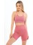 Ince Ip Askılı Fitilli Pedli Crop Büstiyer 5702 Pembe 7