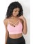 Önü Çapraz Detaylı Spor Crop Büstiyer 5800 Pembe 1