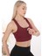 Inkasol Önü Fermuarlı Sporcu Crop Büstiyer 5860 Bordo 8