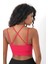 Arkası Çapraz Detaylı Spor Crop Büstiyer 5800 Neon Mercan 1