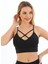 Önü Çapraz Detaylı Spor Crop Büstiyer 5800 Siyah 1