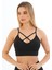 Önü Çapraz Detaylı Spor Crop Büstiyer 5800 Siyah 3