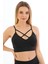 Önü Çapraz Detaylı Spor Crop Büstiyer 5800 Siyah 4