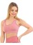 Kalın Askılı Pedli Fitilli Crop Büstiyer 5704 Pembe 1
