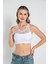 Tül Detaylı Kadın Crop Büstiyer 5910 Beyaz 1