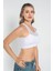 Tül Detaylı Kadın Crop Büstiyer 5910 Beyaz 2