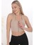 Inkasol Önü Fermuarlı Sporcu Crop Büstiyer 5860 Ten 3