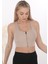 Inkasol Önü Fermuarlı Sporcu Crop Büstiyer 5860 Ten 6