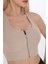 Inkasol Önü Fermuarlı Sporcu Crop Büstiyer 5860 Ten 7
