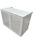 Klima Motoru Gizleme Kafesi 86X44X65 cm (H) Ral 9002 Krem Kare Delikli Xs Modeli 9000-12000 BTU 2