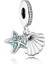 Pandora Deniz Yıldızı ve Deniz Kabuğu Sallantılı Charm 925 Ayar Gümüş 3