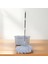 Çelik Saplı Mikrofiber Mop Seti, 360° Döner Başlık, Pratik Temizlik Seti Beyaz 1