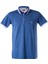 Mavi Erkek Polo Yaka Kısa Kollu T-Shirt – Beyaz Detaylı Modern Tasarım 3