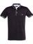 Siyah Erkek Polo Yakalı Kısa Kol Patletli T-Shirt – Desenli Şık Model 1