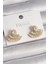 Pirinç Gold Renk Zirkon Taşlı Yelpaze Model Kadın Küpe - TJ-BKP9915 1