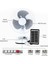3 Kademeli Fan Vantilatör Ampul - Ledli - Solarlı Powerbank (4390) 4
