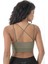 Arkası Çapraz Detaylı Spor Crop Büstiyer 5800 Haki 1